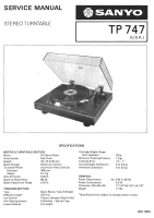 Sanyo TP-747 - Service Manual 